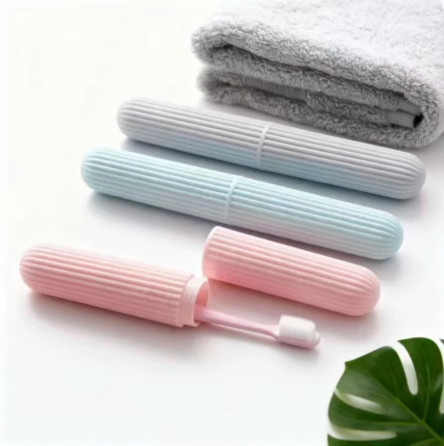 Travel Toothbrush Case Bathroom Supplies Portable Toothbrush Storage Box Outdoor Camping Accessories Dust-Proof Organization