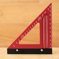 Precision Aluminum Alloy Carpenter Square 90° Triangle Ruler with Hole Positioning - Multi-Functional Measuring & Marking Tool