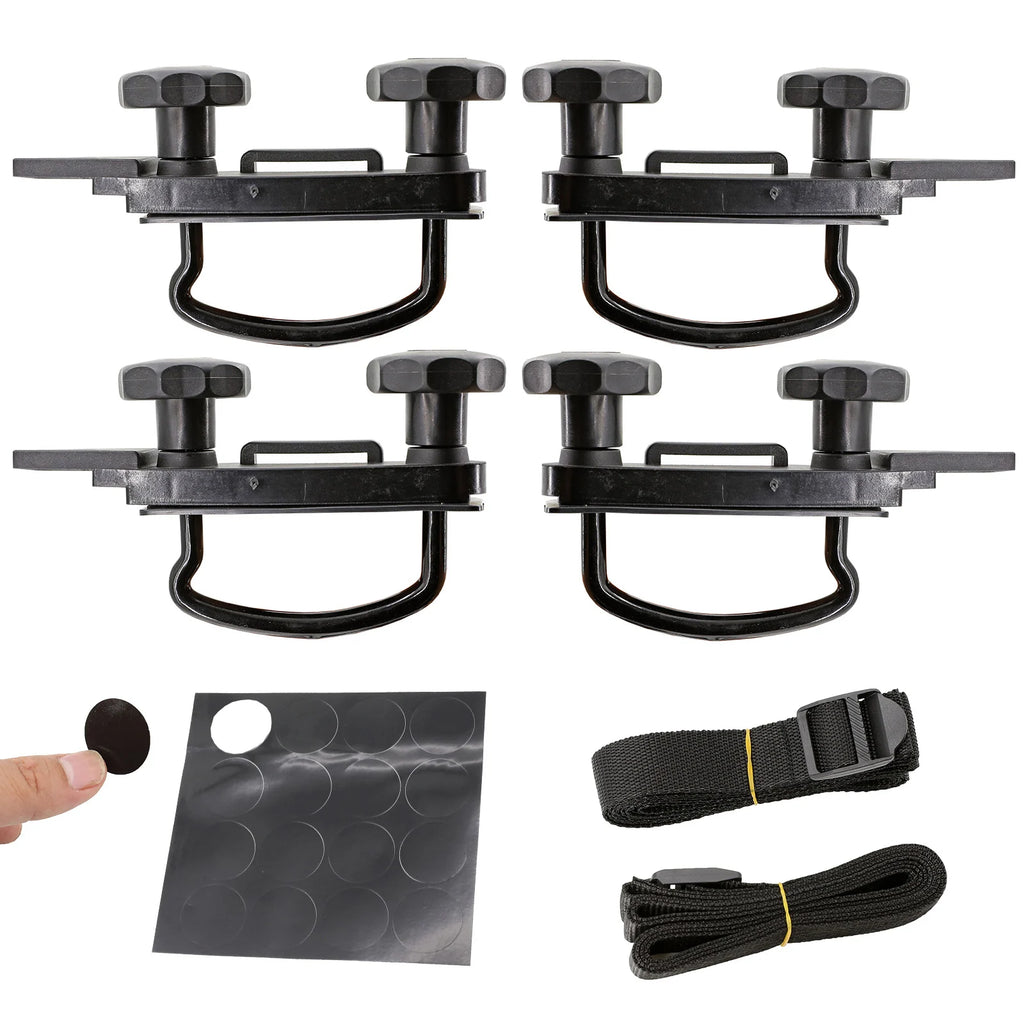 4 Set Universal Car U-Bolts Roof Box Mount Kit Metal Clamps Van Luggage Rack Accessories Secure Fitting Easy Installation