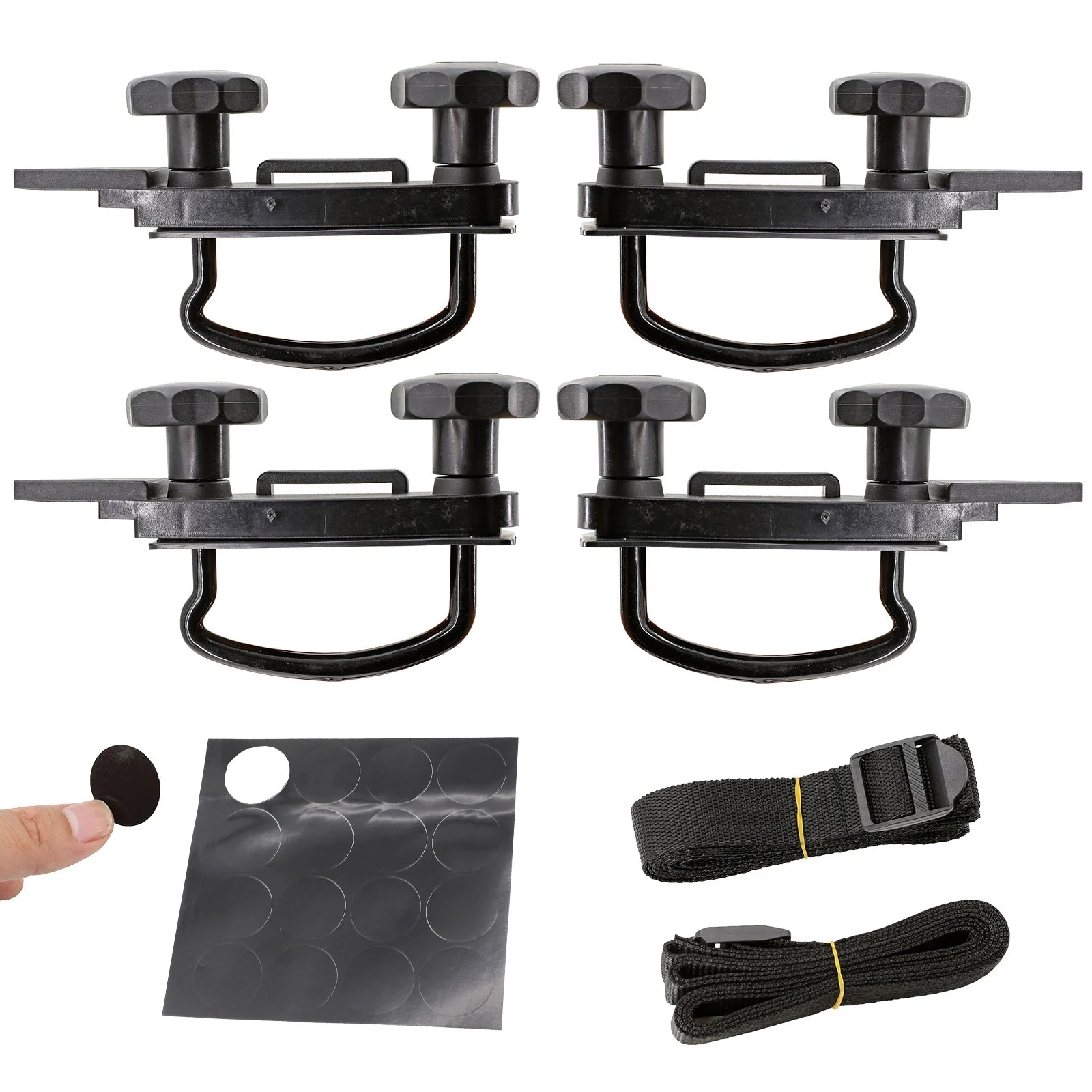 4 Set Universal Car U-Bolts Roof Box Mount Kit Metal Clamps Van Luggage Rack Accessories Secure Fitting Easy Installation