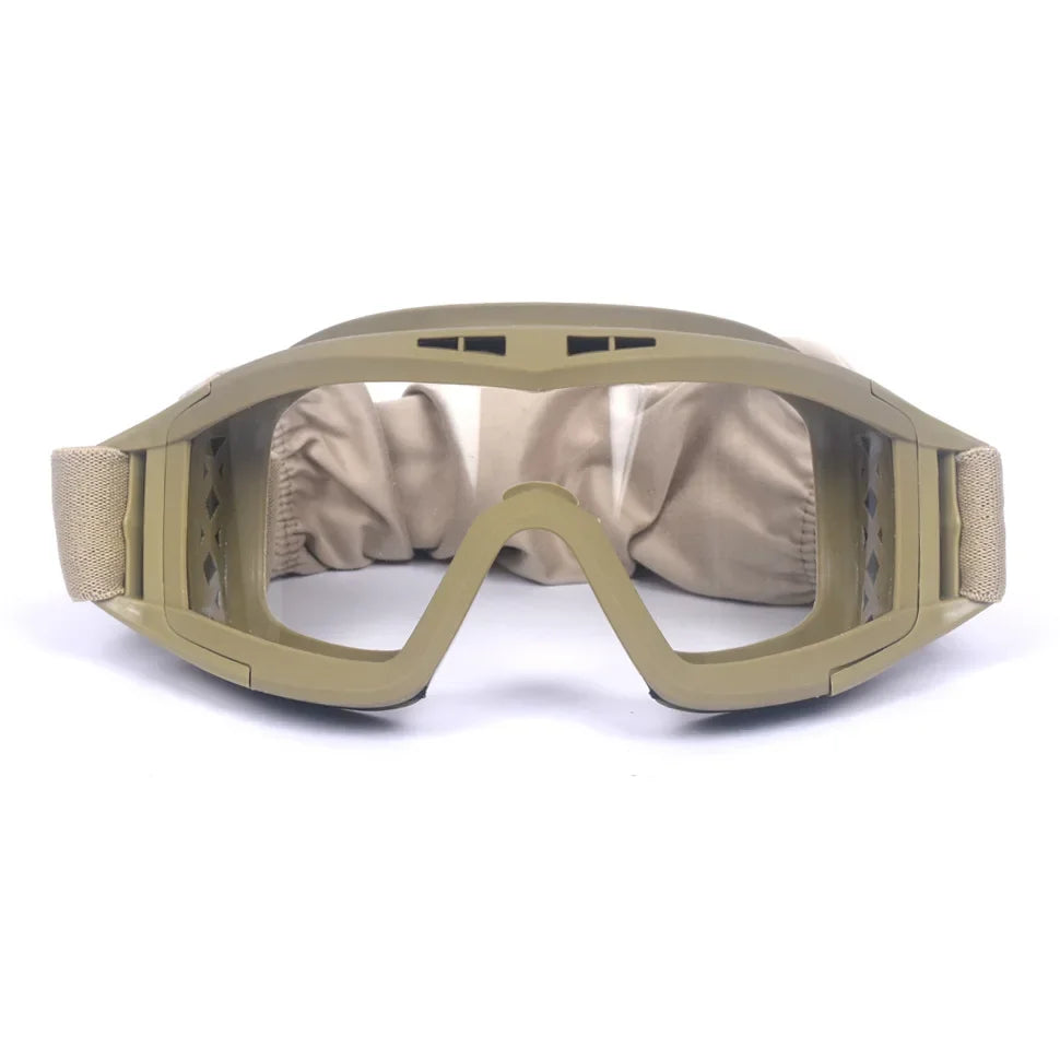 Tactical Goggles Mountaineering Shooting Sunglasses Windproof Sand Control Motocross CS Glasses 3 Lenses Replaceable Motorcycle