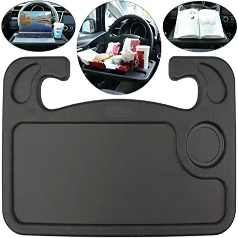 In car restaurant, in car dining plate, laptop stand, tablet desk, car steering wheel, small table board, in car dining table
