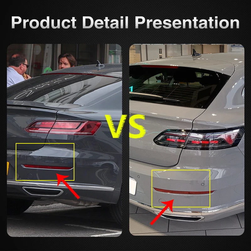 For Volkswagen VW Arteon 3H7 2018 2019 2020 2021 2022 2023 Rear Bumper Reflector Light Brake Stop Turn Signal Lamp Accessories