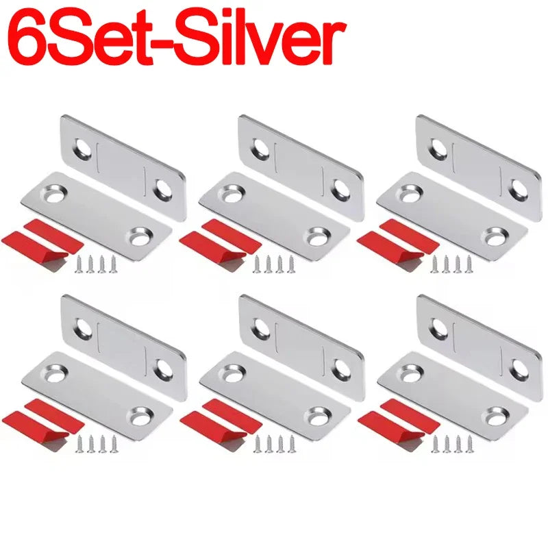 20/1Set Invisible Magnets Cabinet Catches Strong Magnetic Door Stopper Patch Adhesive Furniture Drawer Window Door Closer Latch