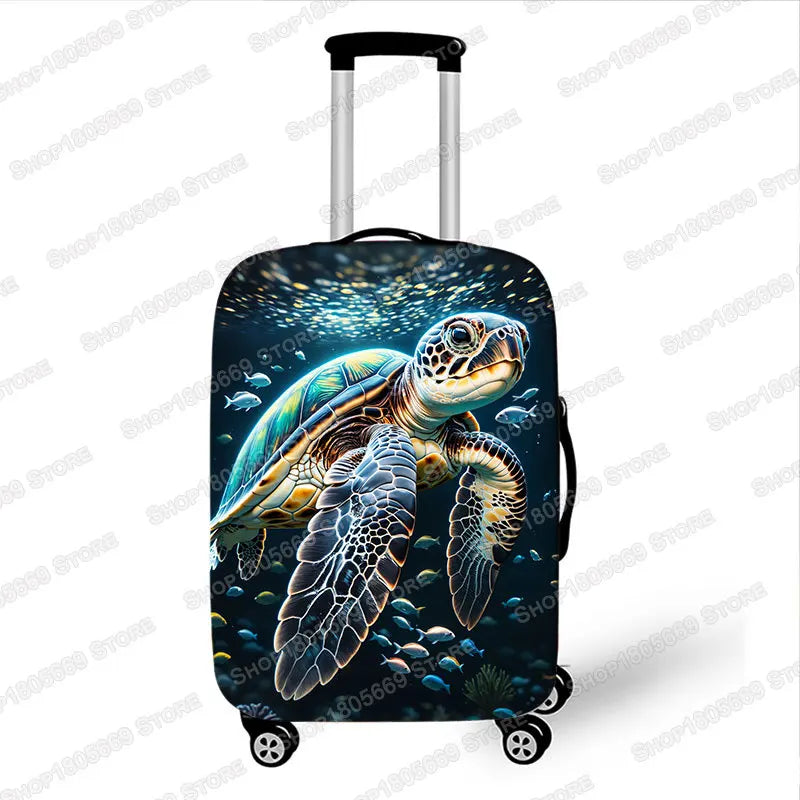 18-32 Inch Dolphin / Turtle / Octopus/ Starfish Pattern Luggage Cover Ocean Animal Suitcase Protective Covers Travel Accessories
