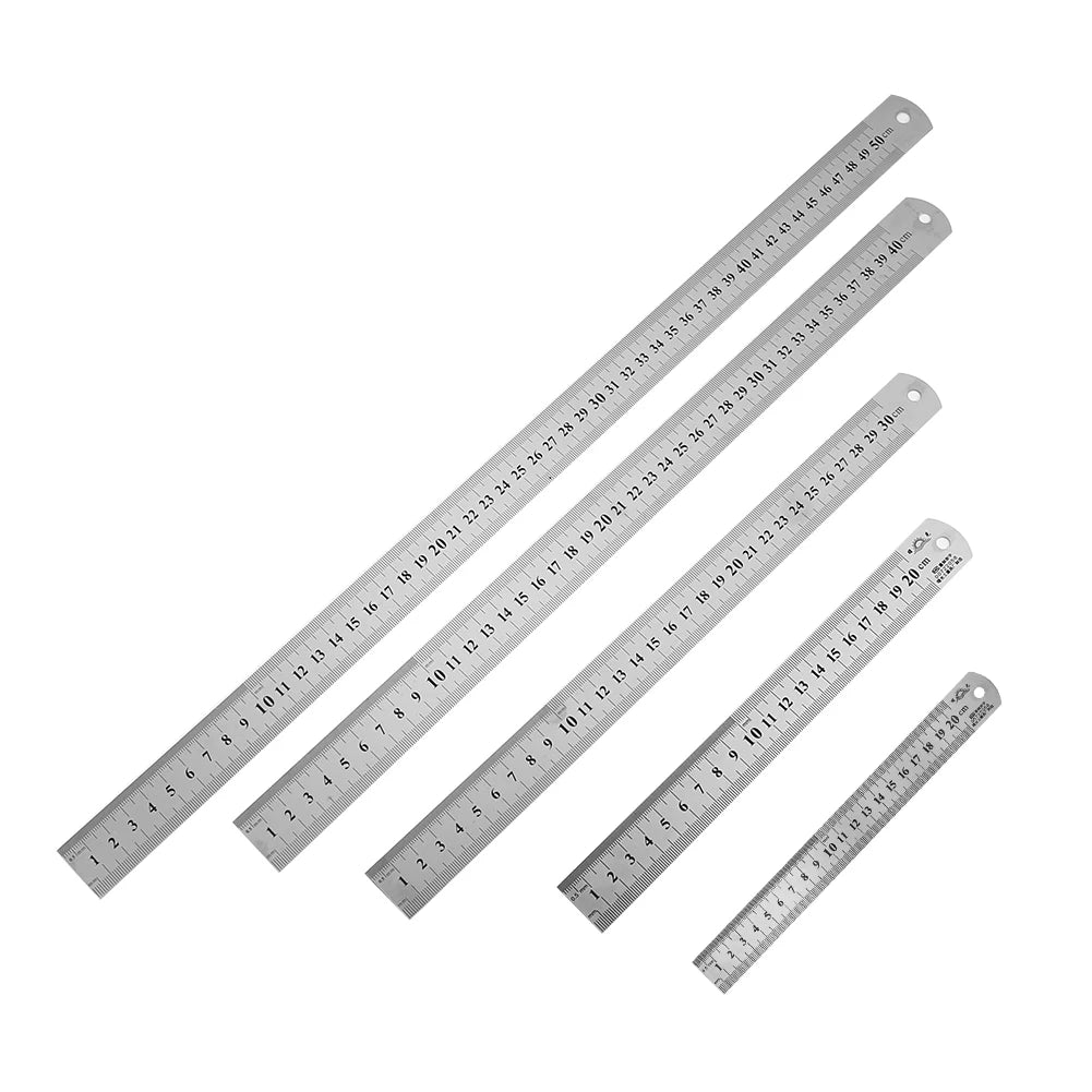 Stainless Steel Ruler Metal Ruler High Precision Centimeter Ruler Measuring Ruler for  Office Home Engineer Craft