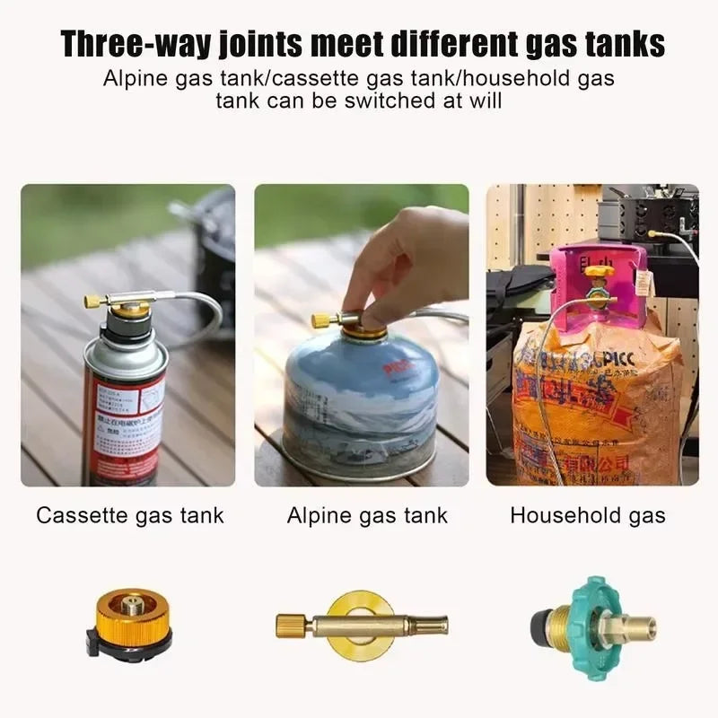 19800W 7-Core Camping Stove High-Power Strong Fire Portable Tourist Gas Burner Windproof Electronic Ignition Camping Equipment