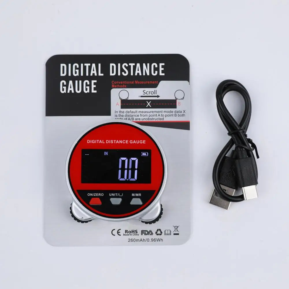 Lcd Display Digital Ruler Type-C Electronic Tape Measure With Rechargeable High Accuracy Handheld Length Measuring Tool