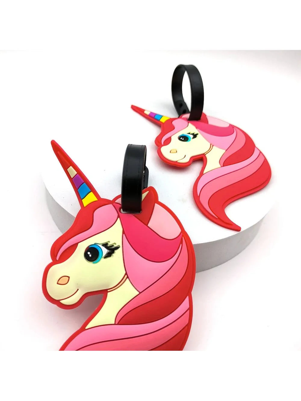 1PCS Cute Unicorn Boarding Hanger Luggage Tag Station Airport Check in Trolley Box Items Loss Prevention Identification Label