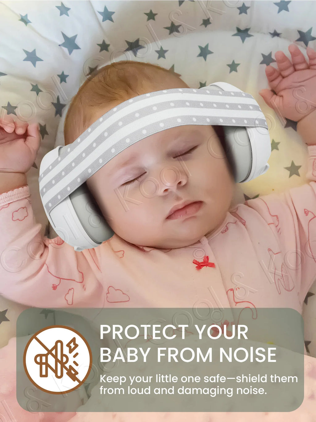 Adjustable Infant Earmuffs, Soft Noise Reduction Headphones Ideal for Travel, Sleep & Loud Environments