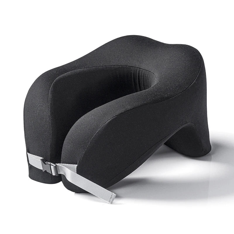 Travel Pillow U-Shape Pure Memory Foam Neck Pillow For Airplane Office Nap Cervical Pillows Flight Sleeping Head Neck Support