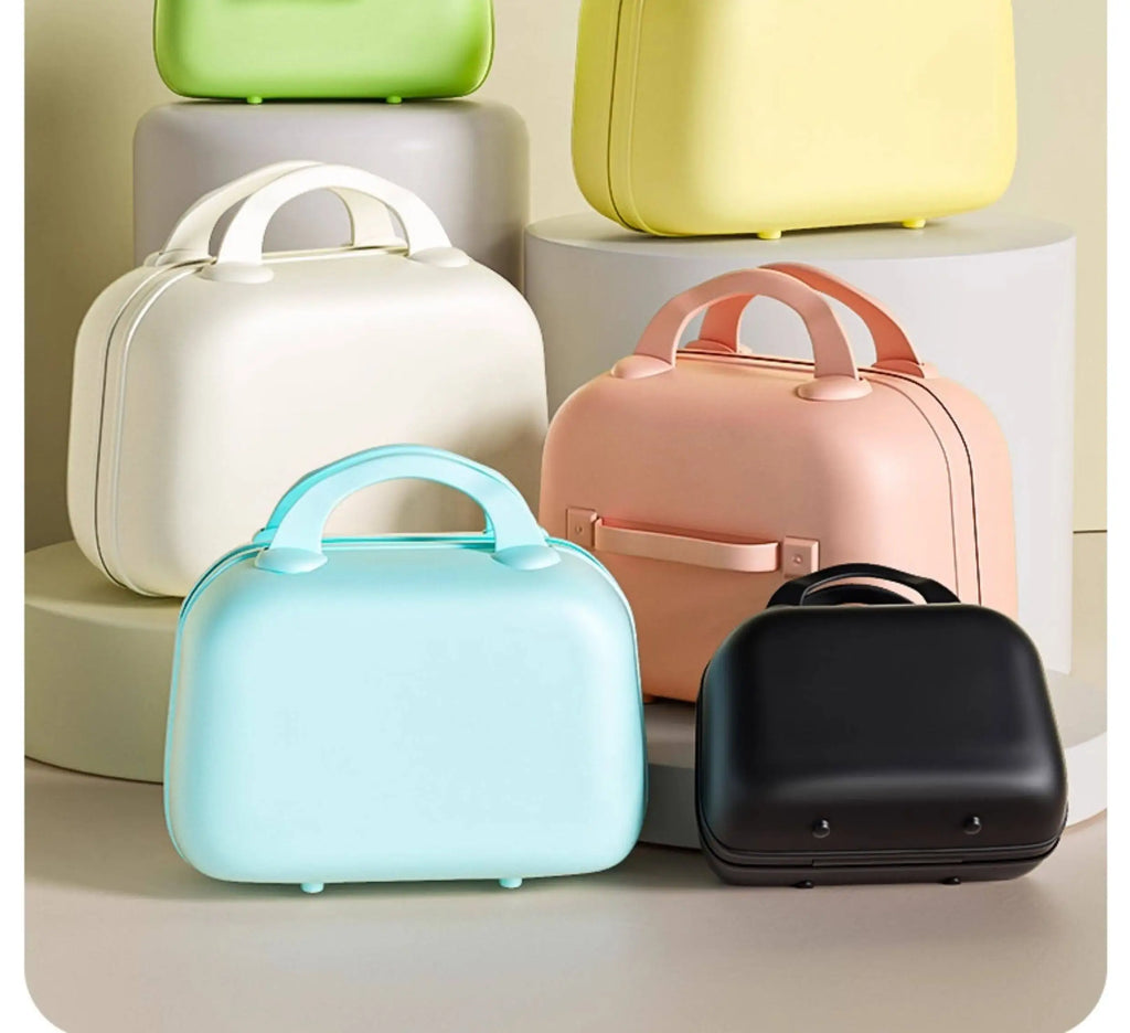 Small Handheld Suitcase Makeup Bag Women's Mini Additional Bag Can Be Hung on Trolley 14-inch Small Case Storage Bag