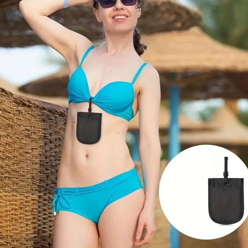 Undercover Bra Wallet Under Clothes Adjustable Money Belt Pouch Secret Travel Pocket Flap Small Storage Bag Outdoor Accessories