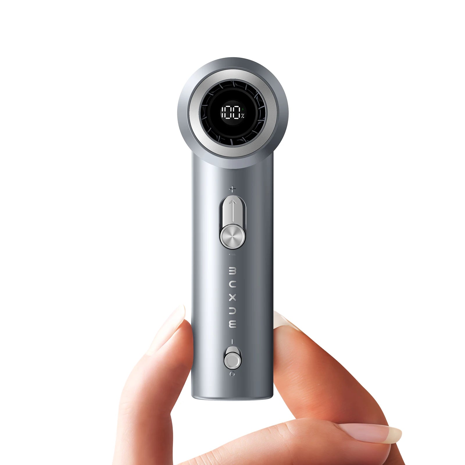 MUXNW Mini Portable Handheld Fan, 16800RPM 100-Speed Display, Safety Lock, 1800mAh Rechargeable