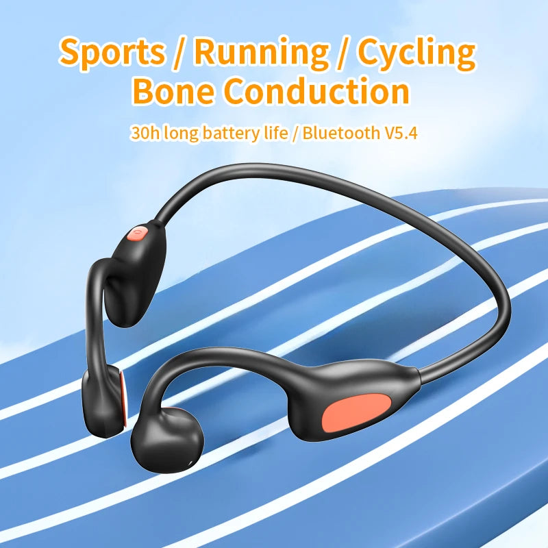 Air Conduction Headphones High Quality 5.4 Bone Conduction Sports Bluetooth Headphones Hifi Stereo Music with Mic Earbuds