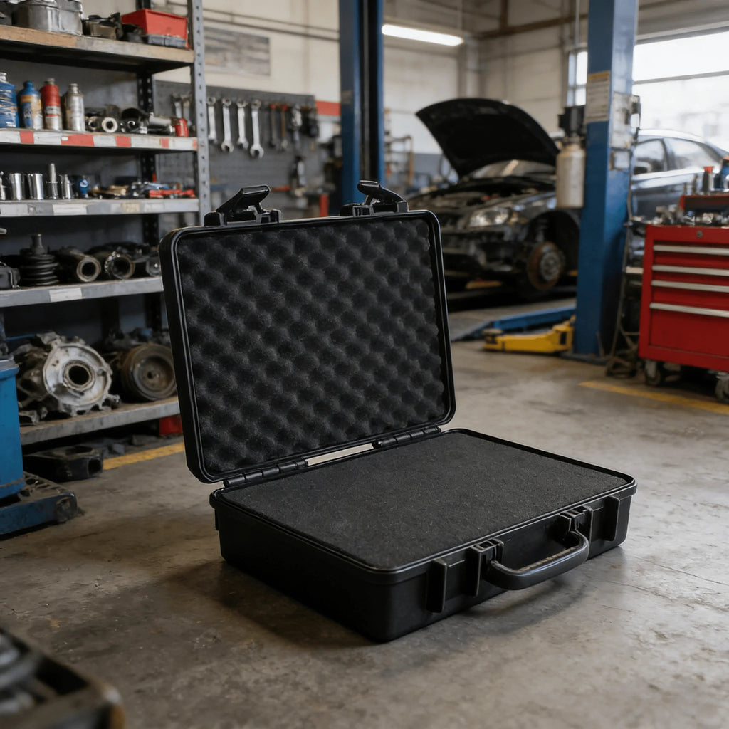 Hard Carrying Case Shockproof Storage Box W/ Foam Cotton, Portable Protective Water-resistant & Storage Box for Auto Repair Tool