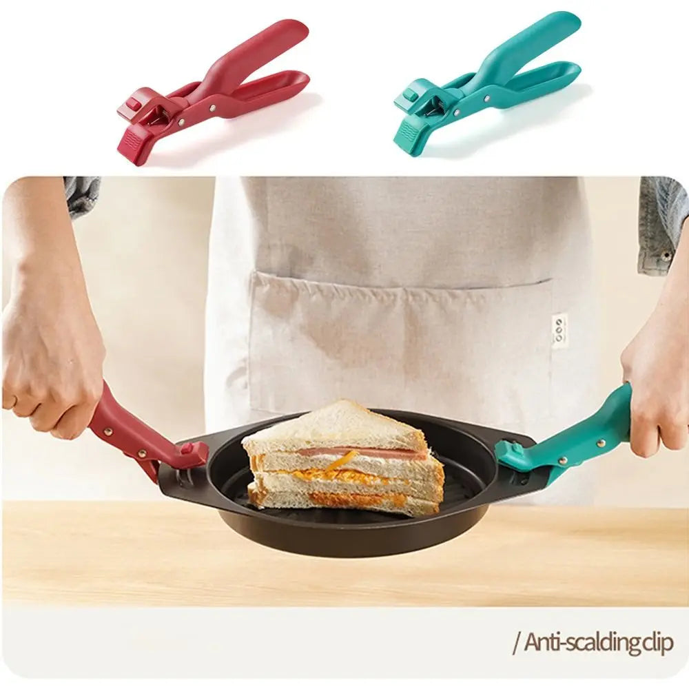 Multifunction Kitchen Bowl Clip Durable Silicone Anti Scalding Clip Non-slip Meal Bowls Tongs Pot Clips Gripper Kitchen Tools