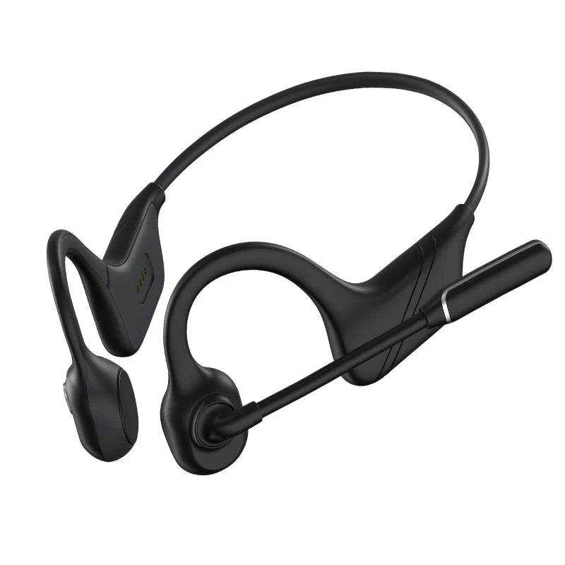 DG10 Professional Open Stereo Headphones with Noise Canceling Microphone Bone Conduction BT5.3 Business Style