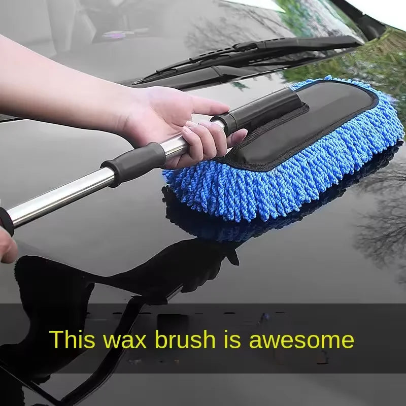 Car Washing Mop Scalable Handle Dust Remover Wax Brush Microfiber Car Cleaning Kit Soft Hair Duster Car Wash Tools Auto Parts