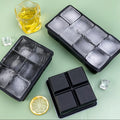 4/6/8 Grid lce Cube Tray Sicone Mold Large Food Grade lce Cube Mold DIY Candy Ice Maker lce Cube Tray Bar Pub Wine Blocks Maker