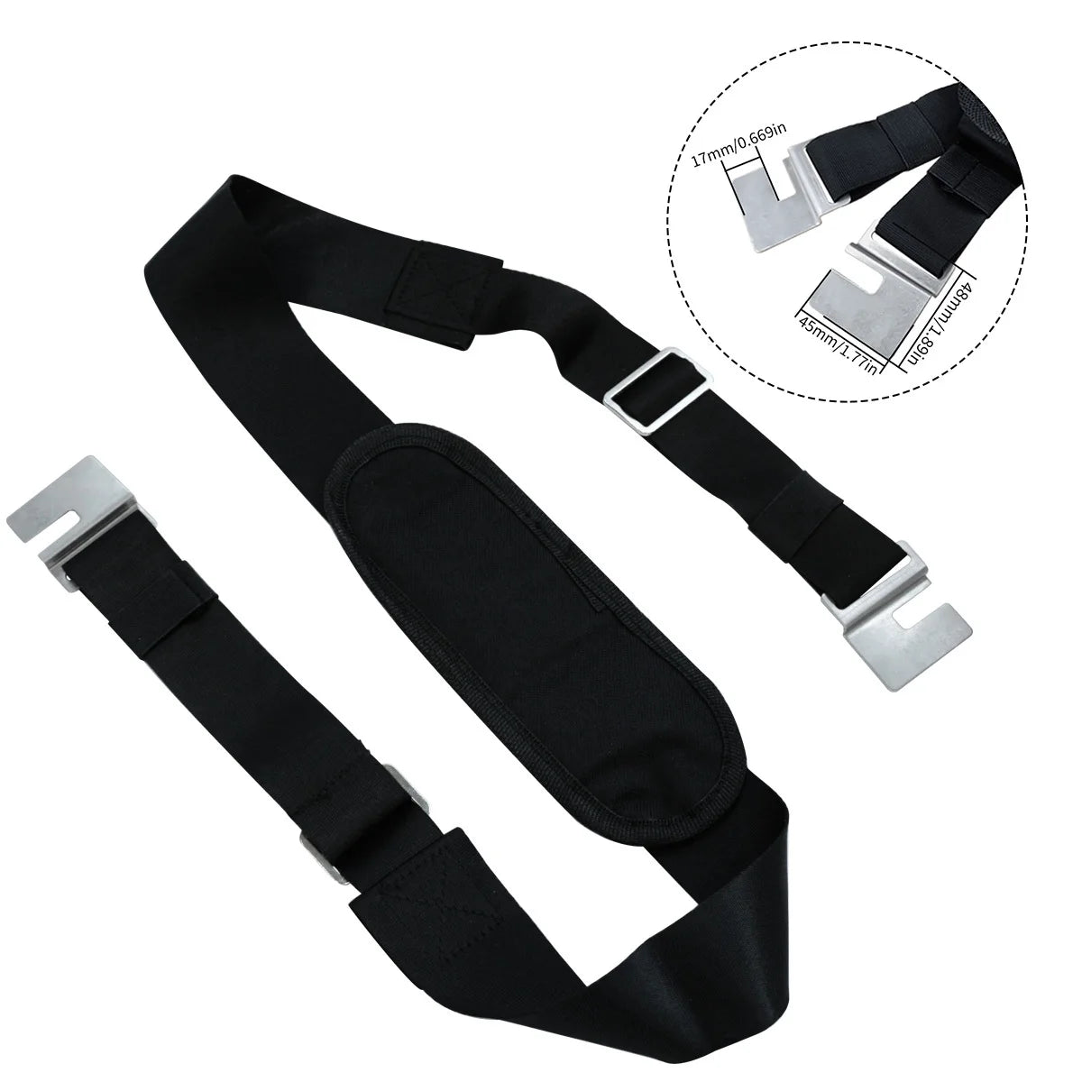 2 Types of Black Toolbox Shoulder Straps, Durable Single Crossbody Strap, Toolbox Accessory(Strap Only)