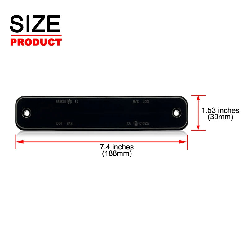 For Hummer H2 2003-2009 Clear & Smoked Lens LED Side Marker Lamp Amber Front Red Rear Side Fender Lights