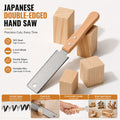 1pc Japanese Double-Edged Hand Saw, SK5 Steel 6-Inch Fine-Tooth Pull Saw for Carpentry Gardening, Portable Mini Woodworking Tool