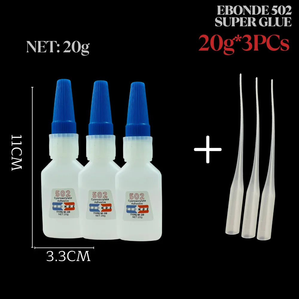 502 Super Glue Cyanoacrylate Instant Strong Quick Dry Adhesive for Caremic Plastic Crafts Jewelry Toys Shoes 10/20/35/50/100g