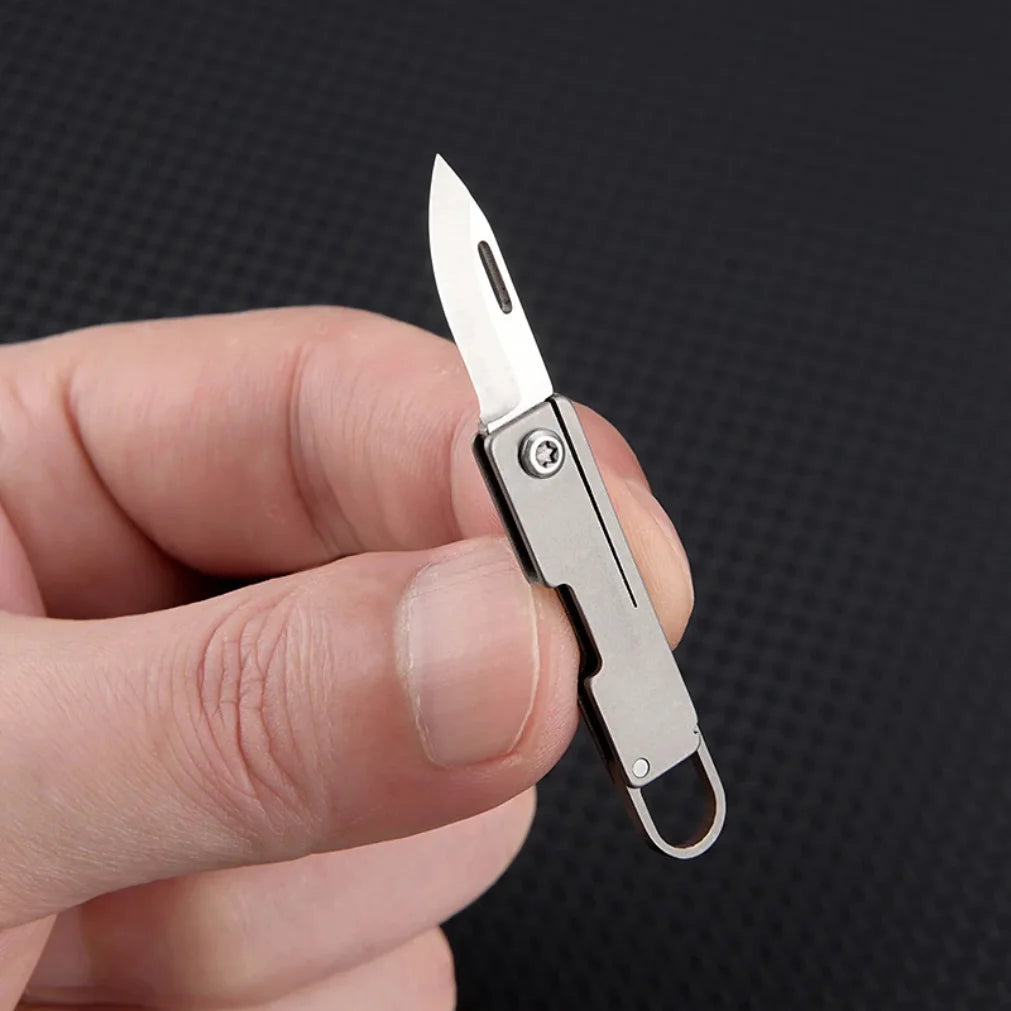 EDC Titanium Mini Folding Knife Pocket Knive Thin Pocket Knife Pocket Knife For Women Fruit Knives Outdoor Tools