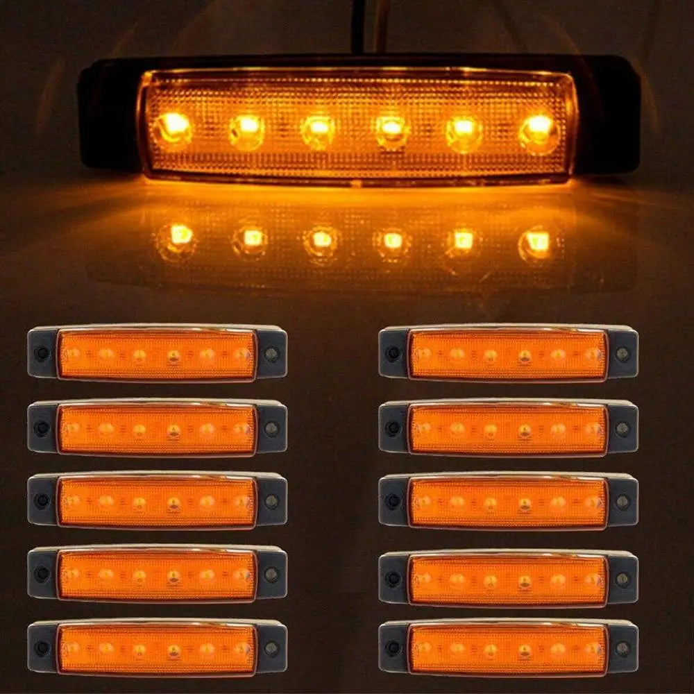 30/10pcs Side Marker Lights 12V 6LED SMD Side Marker Lights Side Marker Light Clearance Indicator