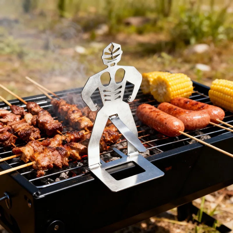 Sausage Holder Stainless Steel Reusable Grill Rack Novelty Tool For Outdoor Camping Barbecue Hot Dog Roasting And Party Use