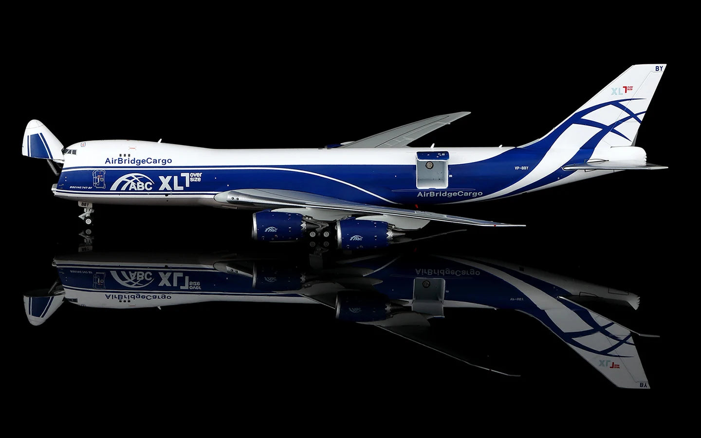 B632602 Alloy Collectible Plane Gift HX Models 1:400 Air Bridge Cargo Boeing B747-8F Diecast Aircraft Jet Model VP-BBY