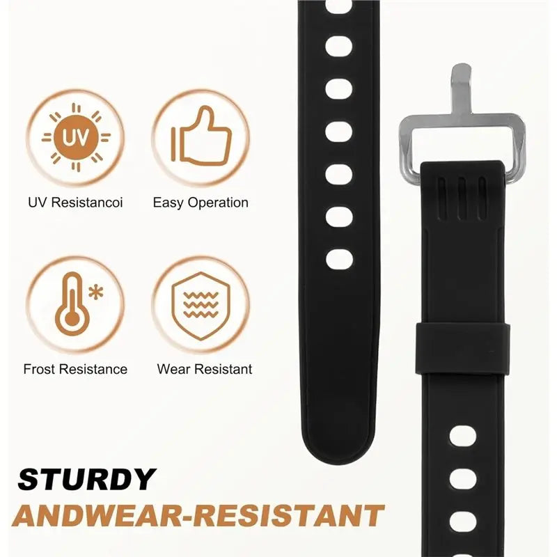 ABRT-4 Pcs Silicone Tie Down Strap, 50Cm Versatile Wear Silicone Securing Strap With Metal Buckle For Luggage Binding
