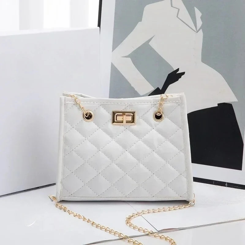 Women's Tote Bags, Handbag with Chains, Diamond Lattice Underarm Luxury Shoulder Bag for Ladies Designer Bag