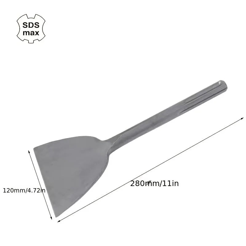 SDS MAX Shank Slotting Flat Chisel Steel Silver Impact Drill Bit Wear-resistant High Hardness Electric Hammer Drill Bit