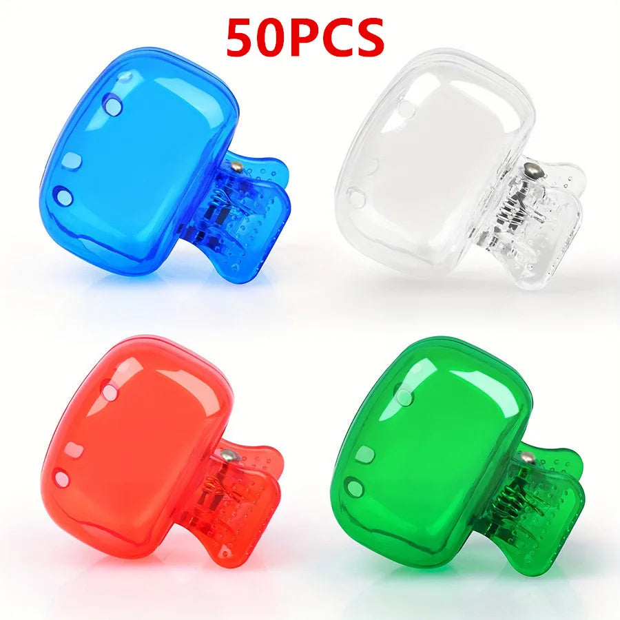 50 pcs Travel Toothbrush Head Covers Toothbrush Protector Cap Brush Pod Case Protective Portable Plastic Clip for Home Travelv