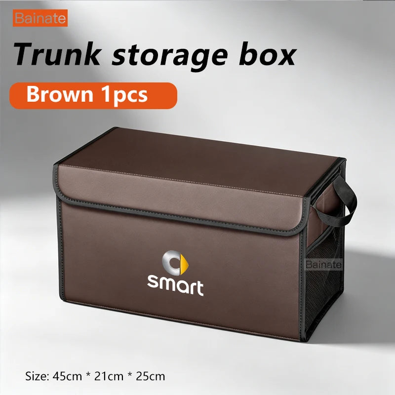 Car Trunk Foldable Storage Box For Smart 1 3 5 FORTWO FORFOUR 451 453, Multi-Functional Folding Storage Auto Storage Accessories