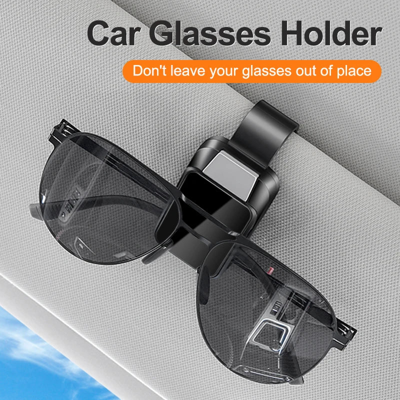 Car Sunglasses Holder Clip Auto Sun Visor Eyeglasses Hanger Mount ABS Universal Common Sunshade 1/2 pcs Interior Accessories