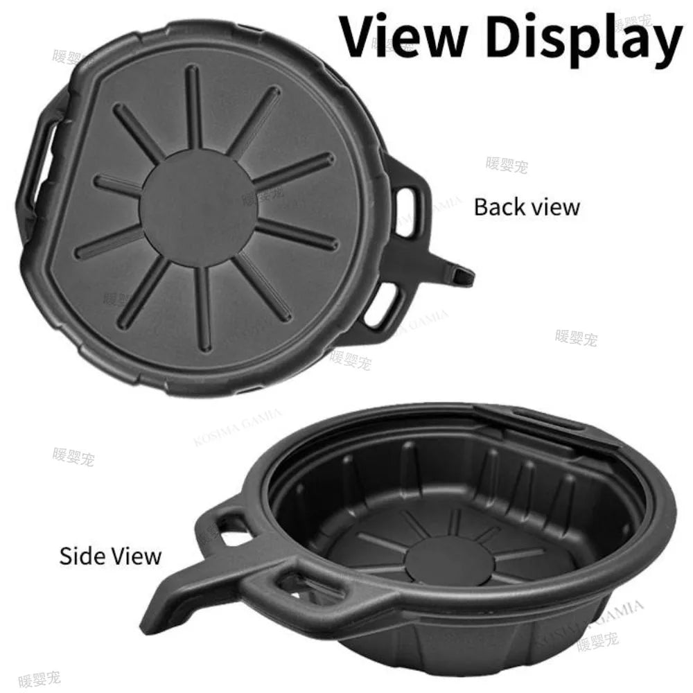 10L 15L Oil Receiving Basin Oil Change Drain Pan Cleaning Oil Drain Container Leakproof for Car Motorcycle Auto Repair Tool