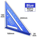 Triangle Ruler 7Inch carpenter Square Ruler Aluminium Alloy Angle Measurement Woodworking Set Squares Gauges Triangular Rule