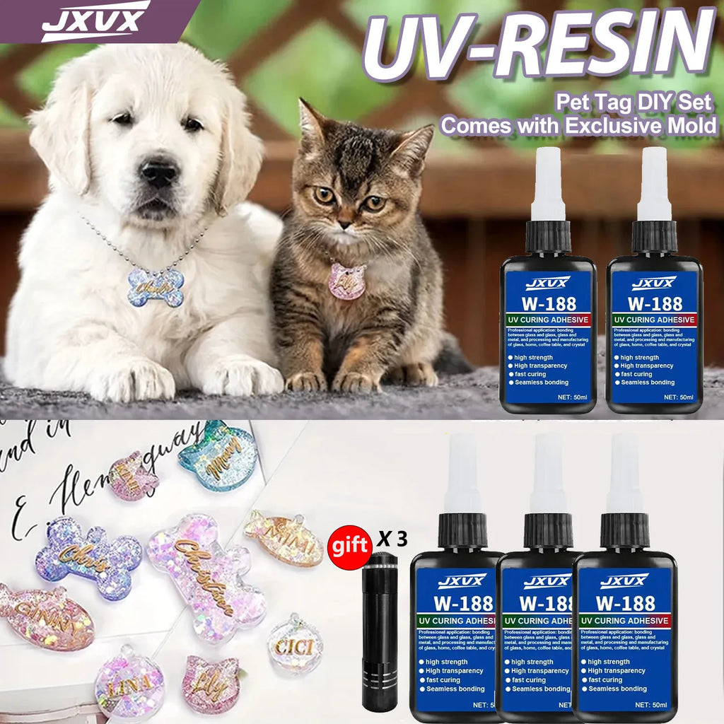 UV-curing adhesive resin for DIY jewellery Handicraft production and model making High transparency, rapid drying, high hardness