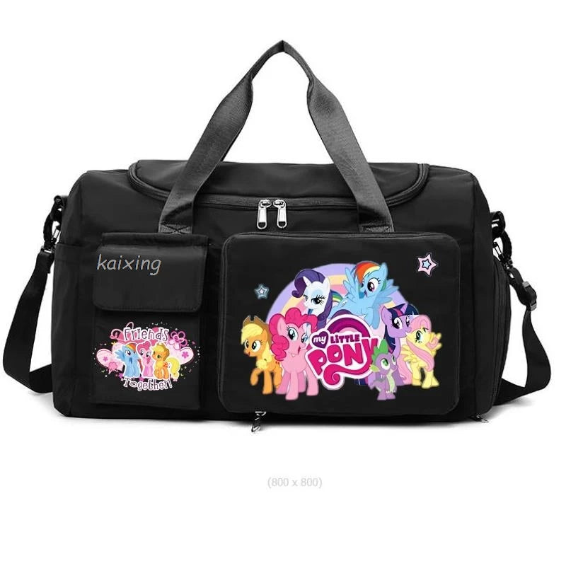 New My Little Pony Gym Bag Compartment Luggage Bag for Men Women Foldable Waterproof Lightweight Yoga Gym Sports Bag