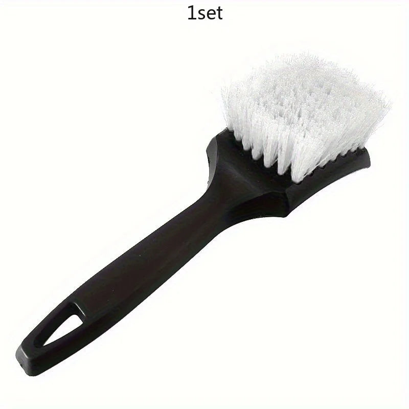 Car Tire Rim Brush Wheel Hub Cleaning Brushes Car Wheels Detailing Cleaning Accessories Black White Tire Car Washing Tool
