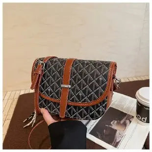 High-End Minimalist Diaper Bag For Women Classic Leather Handbag Top Layer Crossbody Shoulder Purse Large Capacity Tote Bag