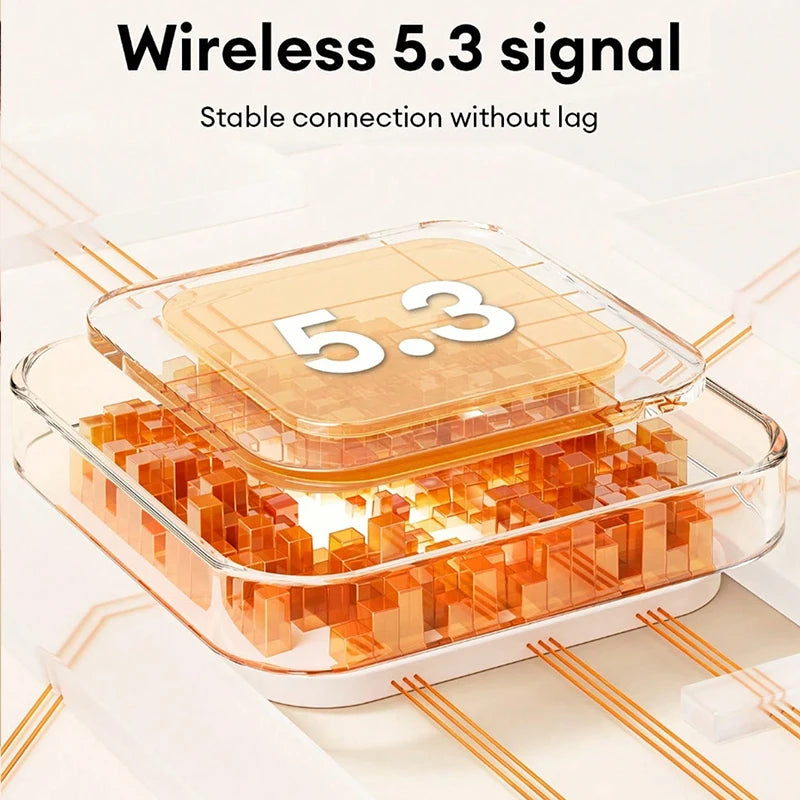 SK31 Mini Invisible Headphones Wireless Bluetooth 5.4 Headphones Bass Sleeping Headphones with Microphone Noise Cancellation HD