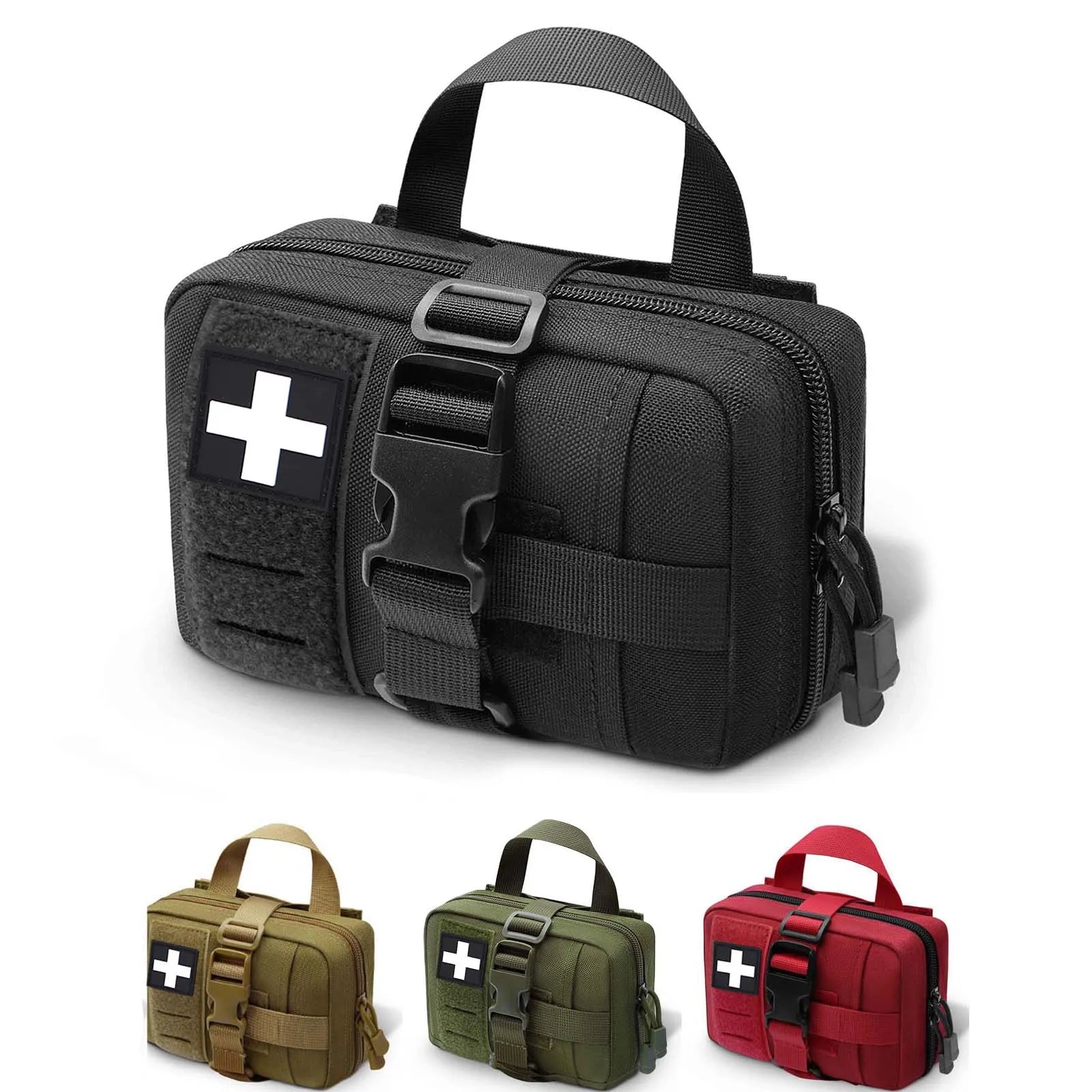 Upgrade Molle Rip Away Ifak Pouch, Tactical Small Belt First Aid Pouch Medical Utility EMT Pouch Only
