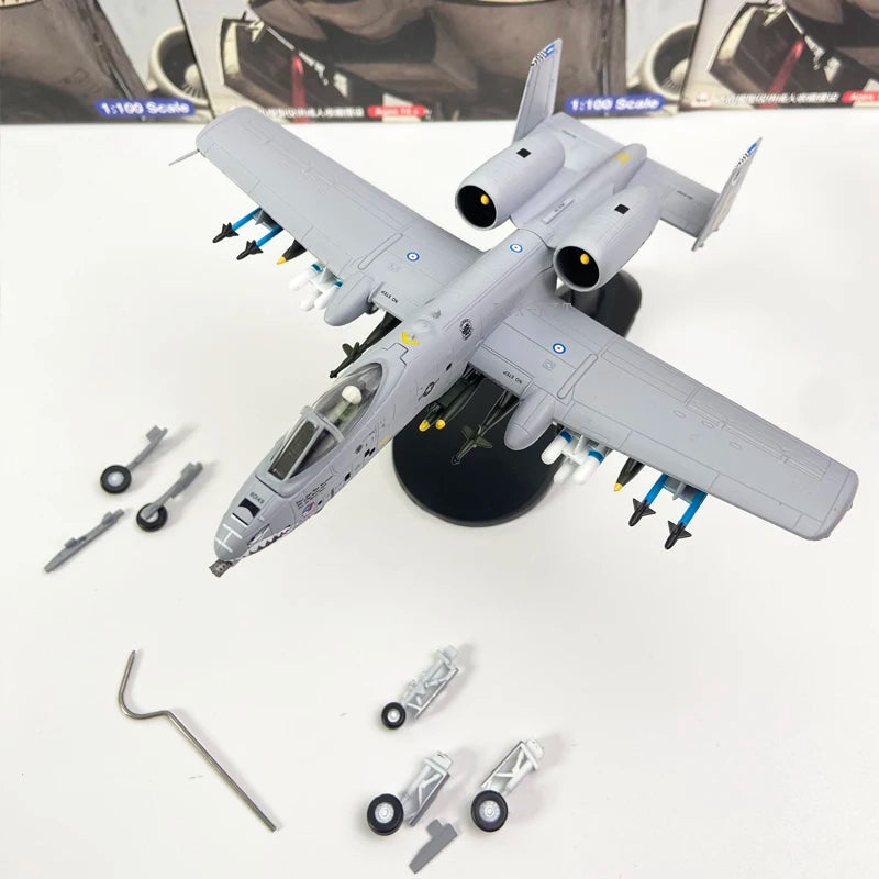 1:100 Scale US A-10 A10 Thunderbolt II Attack Plane Fighter Diecast Metal Airplane Aircraft Model