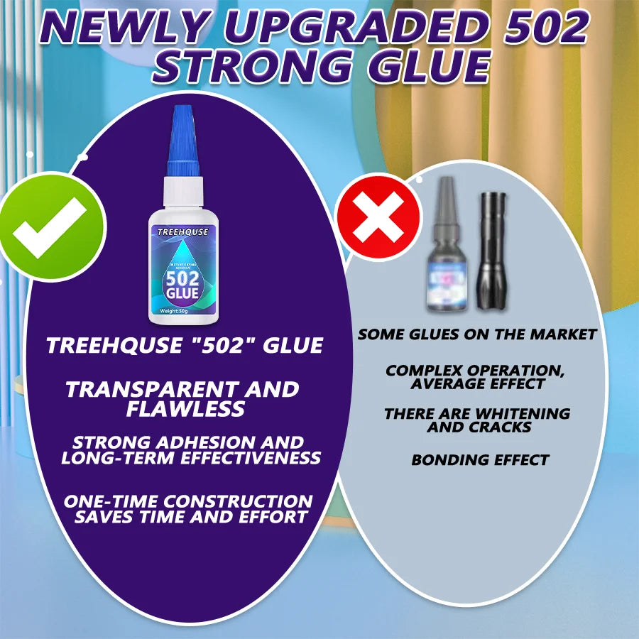 502 Glue 35-50ml Super Strong Instant Adhesive Fast Dry Universal Repair for Metal Wood Rubber Ceramic Plastic