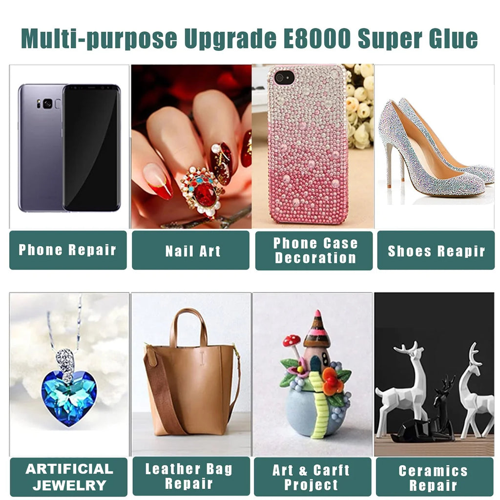 E8000 Glue For Phone Screen Repair Strong Transparent Super Adhesive Glass Jewelry DIY Crafts Touch Screen Tools 15/25/50/110ml