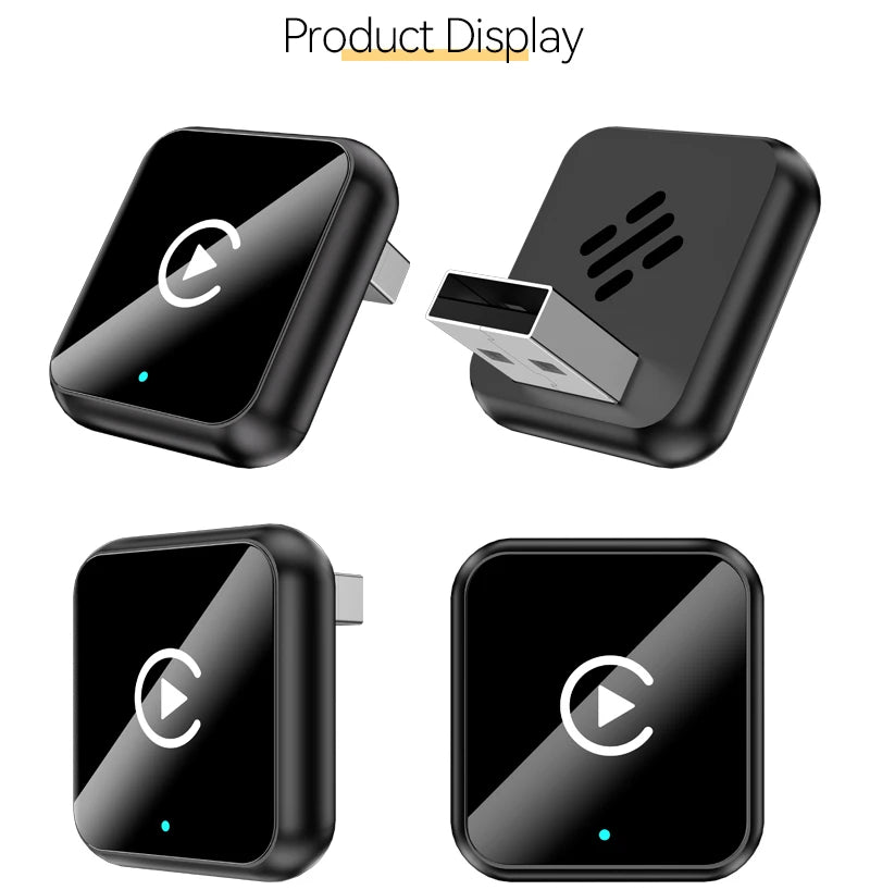 Lenovo New 2 in 1 Wireless Android Auto CarPlay Adapter AI Smart Box Car Intelligent Systems For Car With Wired CarPlay